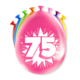 Party Ballonnen Hoera 75 Jaar - 8 Stuks