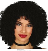 Zwarte Krulpruik Dames