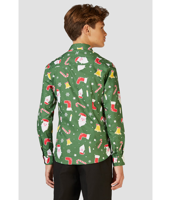 Kerst Overhemd Tiener Groen Opposuits