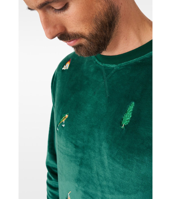 Kerst Sweater Groen X-Mas Icons Opposuits Deluxe