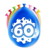 Party Ballonnen Hoera 60 Jaar - 8 Stuks
