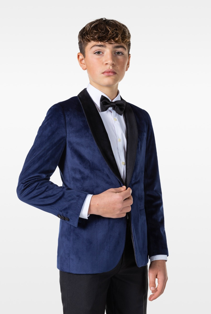 OppoSuits Deluxe Dinner Jacket - Deep Navy - Tiener Blazer - Colbert - Blauw - Maat 12 Jaar