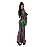 Disco Jumpsuit Rainbow Met Hoofdband