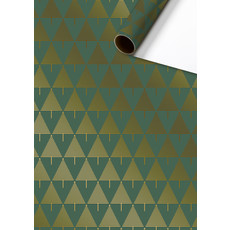 Kerst Inpakpapier Denneboom Groen/Goud