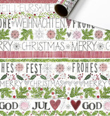 Inpakpapier Kerstfeest Verschillende Talen