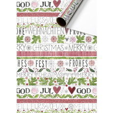 Inpakpapier Kerstfeest Verschillende Talen