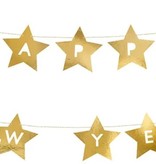 Letter Banner Happy New Year Gouden Sterren