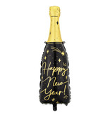 Folieballon Happy New Year Champagne Fles (27x88cm)