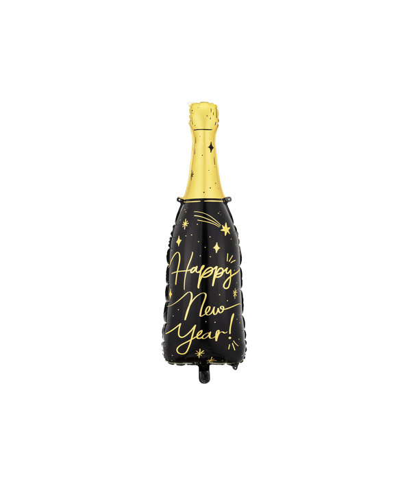 Folieballon Happy New Year Champagne Fles (27x88cm)