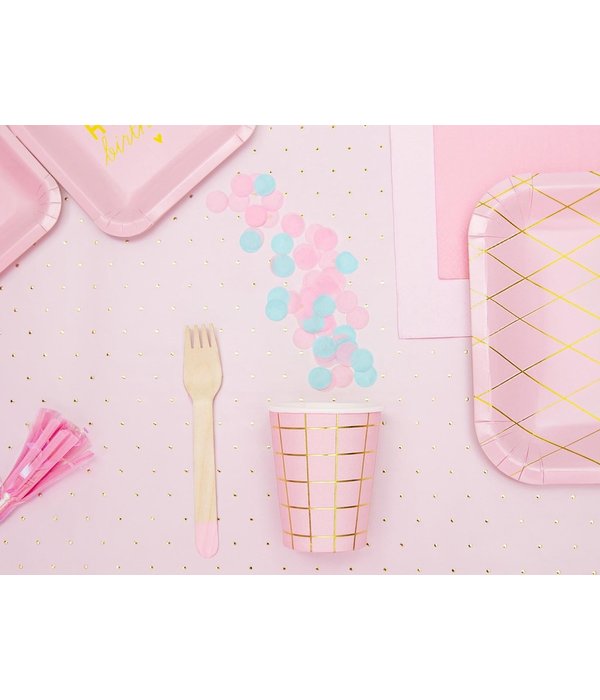 Houten Bestek Woodland Lichtroze (18st)