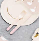 Houten Bestek Woodland Lichtroze (18st)