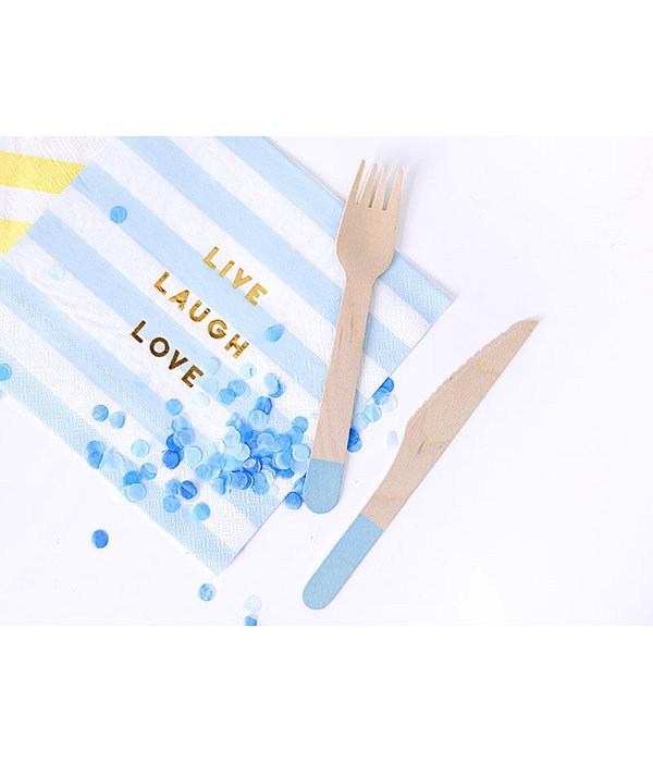 Houten Bestek Woodland Lichtblauw (18st)