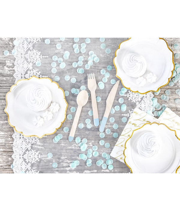 Houten Bestek Woodland Lichtblauw (18st)