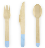 Houten Bestek Woodland Lichtblauw (18st)
