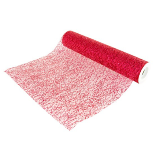 Rol Tafelloper Glitter Rood (5m)
