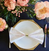 Papieren Servetringen Metallic Wit/Goud (10st)