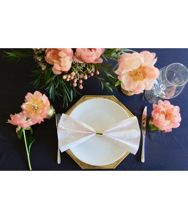 Papieren Servetringen Metallic Wit/Goud (10st)