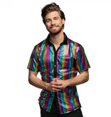 Disco Shirt Diamant Regenboog