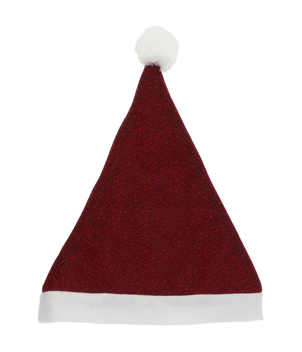 Kerstmuts Rood Glitter