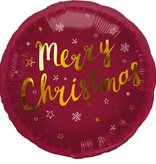 Folieballon 'Merry Christmas' Rood (45cm)