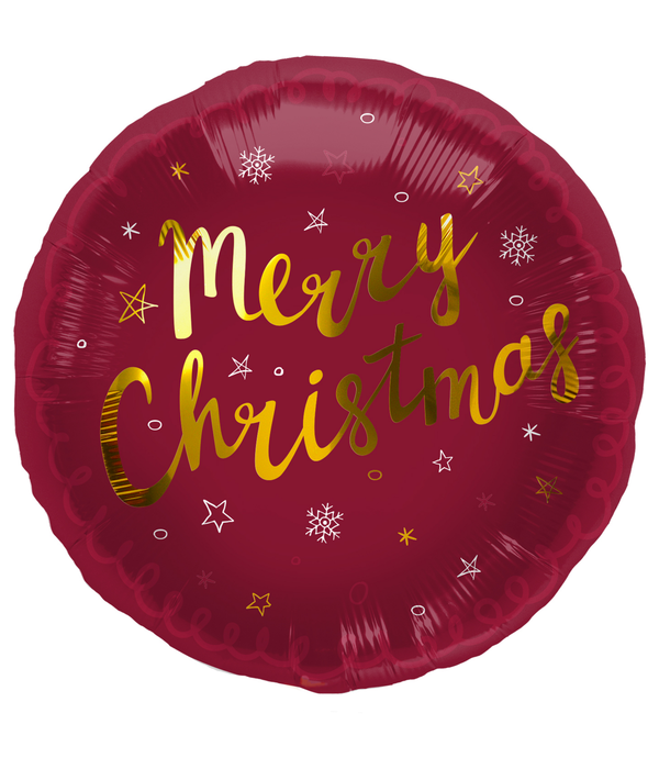 Folieballon 'Merry Christmas' Rood (45cm)