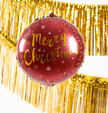 Folieballon 'Merry Christmas' Rood (45cm)