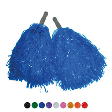 Pom Pom Blauw Stick (2st)