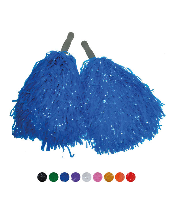Pom Pom Blauw Stick (2st)