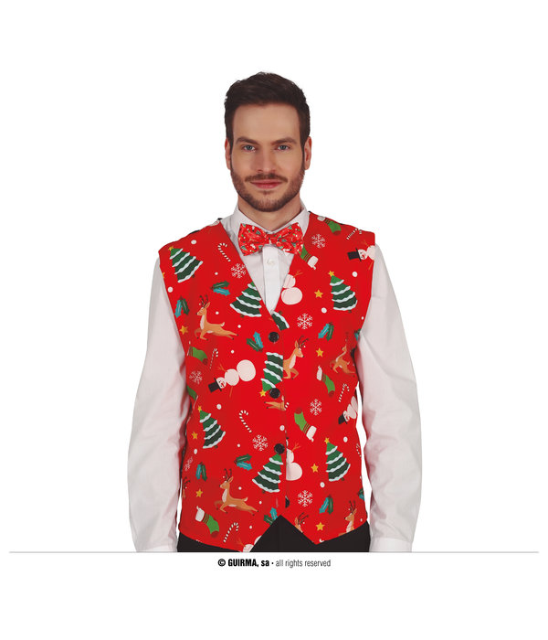 Kerst Gilet Christmas Tree Volwassenen