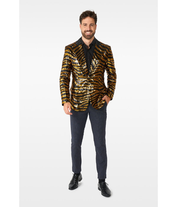 Blazer Tiger Royale Zwart/Goud Opposuits