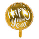 Folieballon Happy New Year Goud/Wit (45cm)