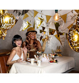 Folieballon Happy New Year Goud/Wit (45cm)