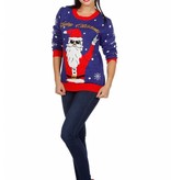 Kersttrui rocking Santa 'Merry Christmas'