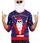 Kersttrui rocking Santa 'Merry Christmas'