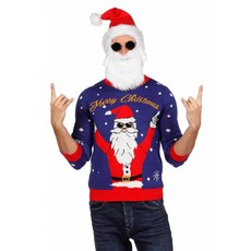 Kersttrui rocking Santa 'Merry Christmas'