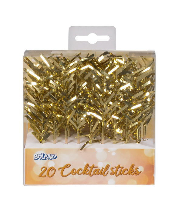 Gouden Cocktailprikkers Folie (20st)