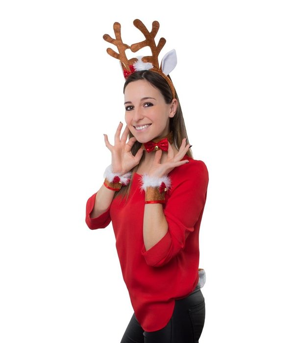 Rendier Set Met Strikjes