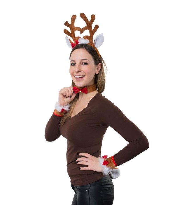 Rendier Set Met Strikjes