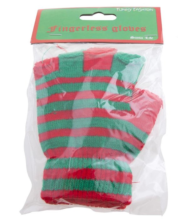 Vingerloze Handschoenen Rood/Groen