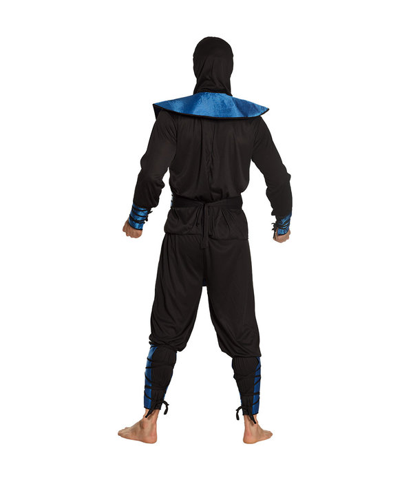 Blauwe ninja pak mannen