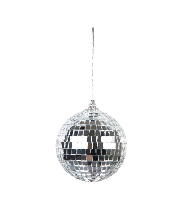 Set zilveren Discoballen - 6 stuks