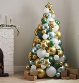 Ballonnen Kerstboom Groen/Wit/Goud