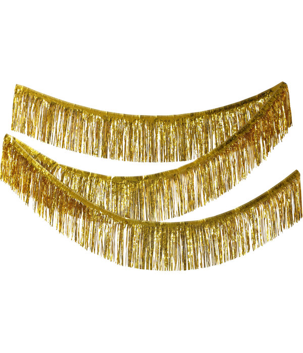Franje slinger Goudkleurig (6m)