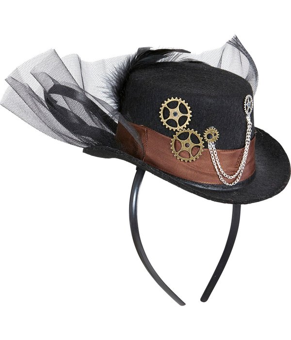 Tiara Steampunk met Mini Hoed tandwielen
