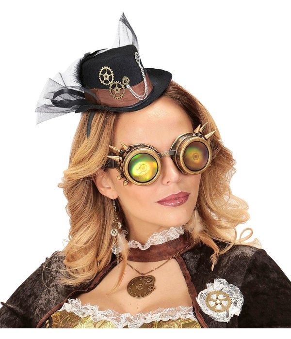 Tiara Steampunk met Mini Hoed tandwielen