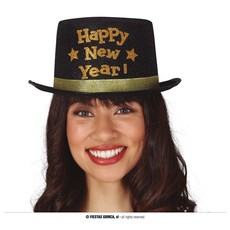 Zwarte Hoge Hoed 'Happy New Year'