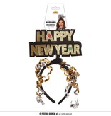 Diadeem 'Happy New Year' Goud