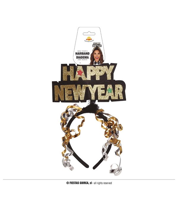 Diadeem 'Happy New Year' Goud