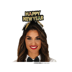 Diadeem 'Happy New Year' Goud