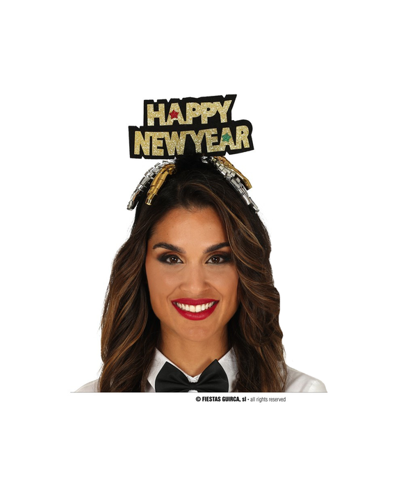 Diadeem 'Happy New Year' Goud